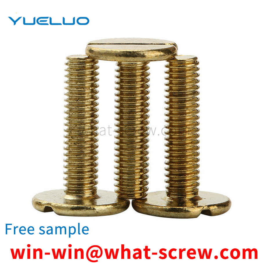 Hand Tightening Large Thin Flat Head Slotted Brass Slotted Screws
