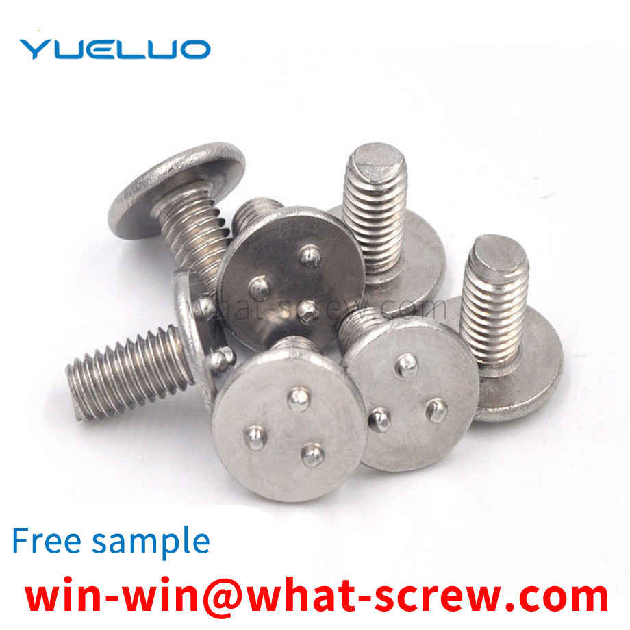 Three-point touch welding screws